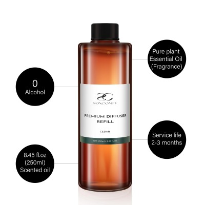 Diffuser Oil Bottle Luxury diffuser oil bottle with cedar lavender eucalyptus scent for home fragrance