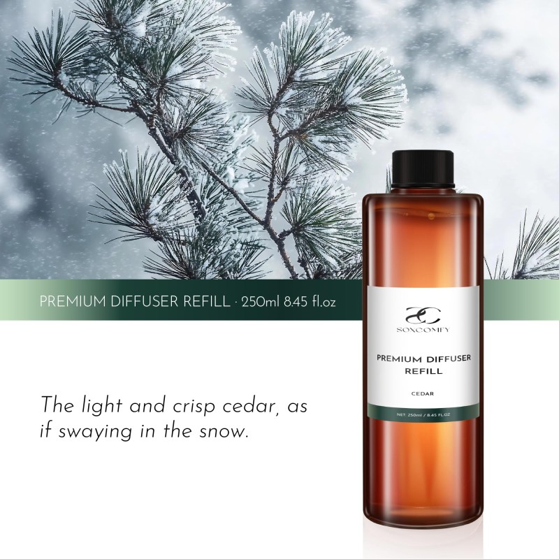 Diffuser Oil Bottle Luxury diffuser oil bottle with cedar lavender eucalyptus scent for home fragrance