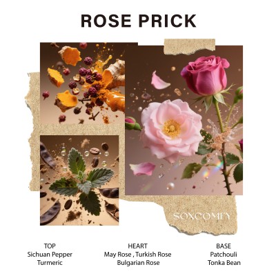 Rose Thorn Women's Luxury Eau de Parfum Bottle - 3.4oz Floral Fragrance for Date Nights