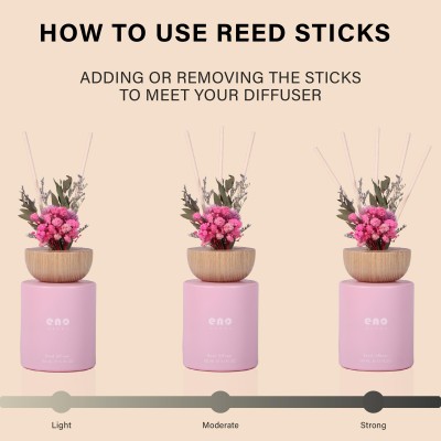 Reed Diffuser Set with Really Dried Flowers, Essential Oils Scented Diffuser with Sticks Watermelon 5.1oz 150ml