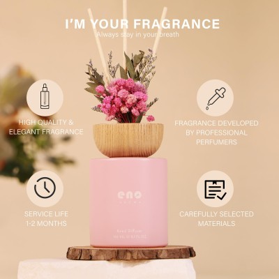 Reed Diffuser Set with Really Dried Flowers, Essential Oils Scented Diffuser with Sticks Watermelon 5.1oz 150ml