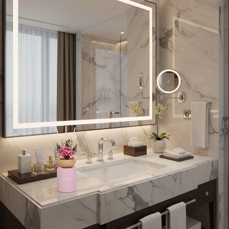 Reed Diffuser Set with Really Dried Flowers, Essential Oils Scented Diffuser with Sticks Watermelon 5.1oz 150ml