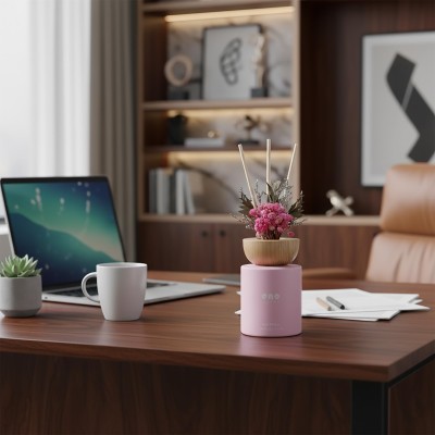 Reed Diffuser Set with Really Dried Flowers, Essential Oils Scented Diffuser with Sticks Watermelon 5.1oz 150ml